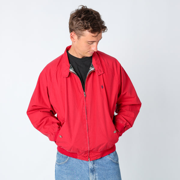 Burgundy Red 90s Polo Ralph Lauren Harrington Jacket (XL)